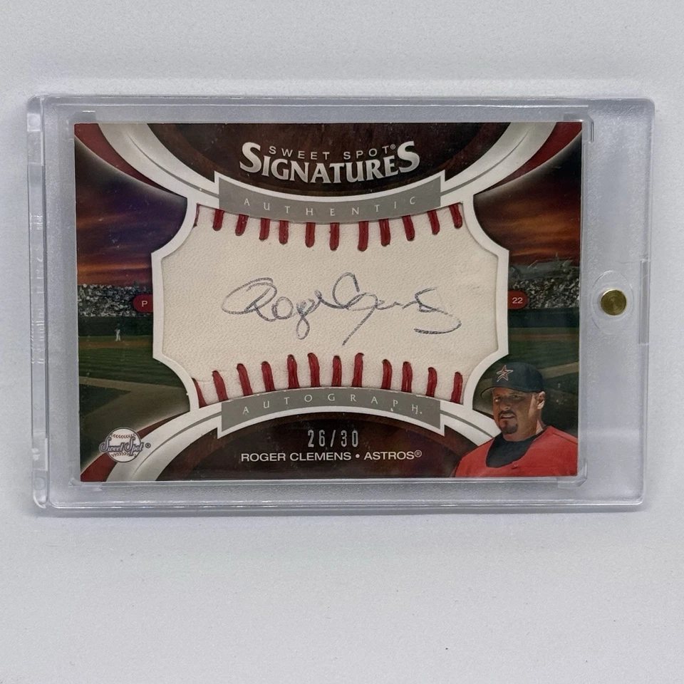 Upper Deck Sweet Spot Blue Ink Signatures 2006/30 Roger Clemens automático (MEM) Foto 2 de 3