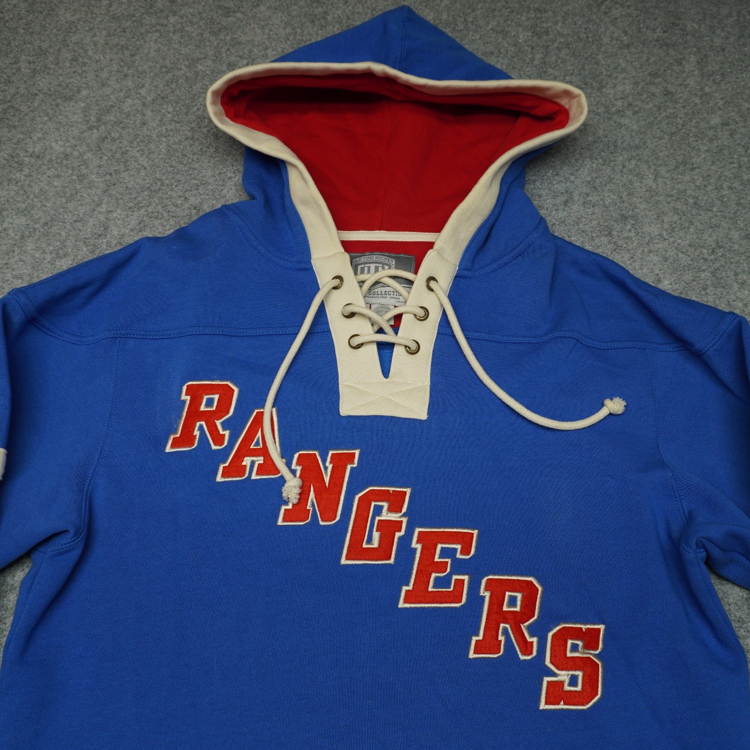 New York Rangers Hoodie Old Time Hockey Causeway Collection M NHL