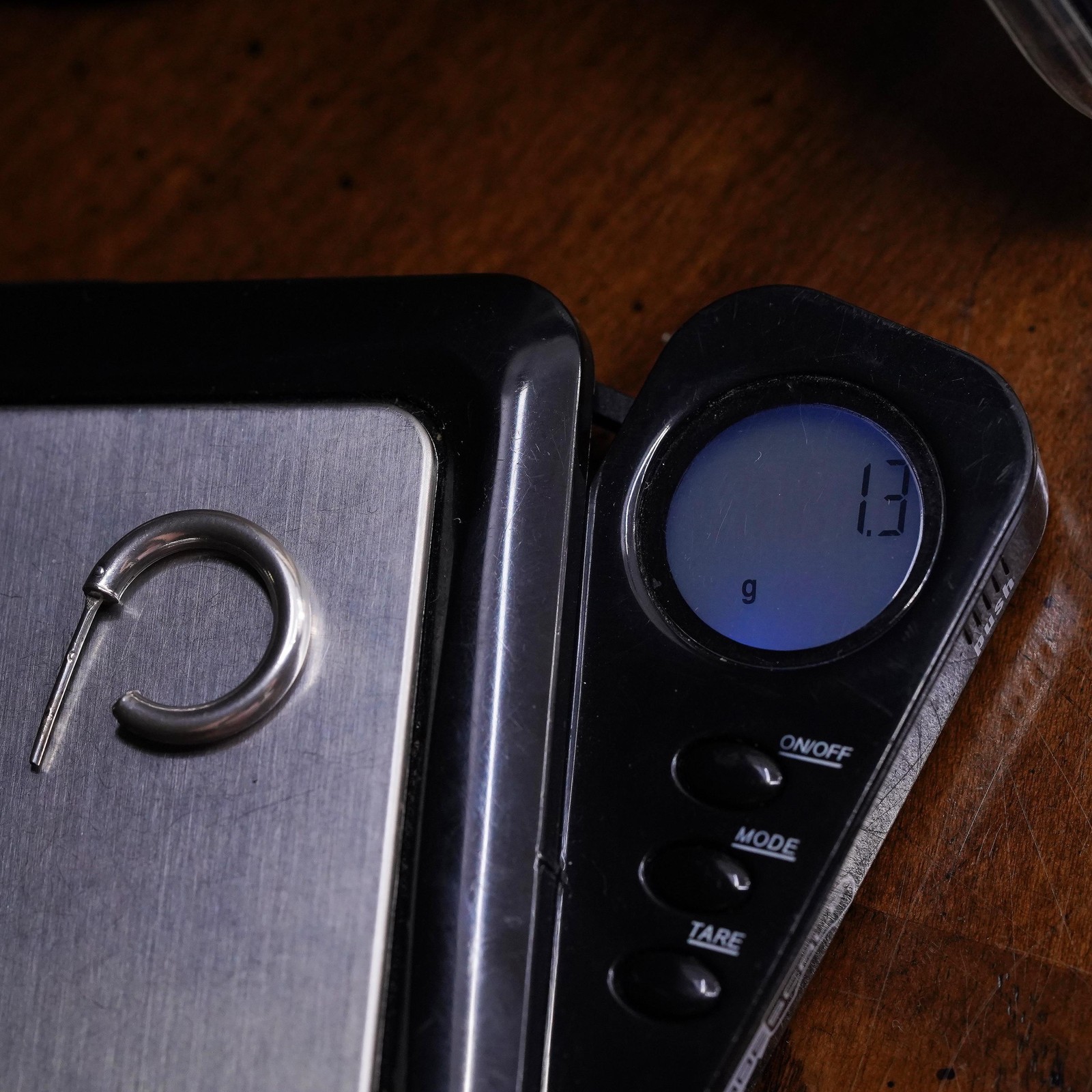 SINGLE EARRING 0.75", sterling silver loop minima… - image 8