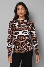 Wallis Leopard Jumper Womens Casual Jumpers  Cardigans