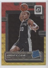 2022-23 Donruss Optic Rated Rookie Red & Gold Wave Prizm 15/99 Jeremy Sochan 0r4
