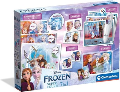 Clementoni Disney Die Eiskönigin 7-in-1 Set (Memory, 3 Puzzles, Domino, 12 Quiz-