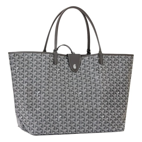 GOYARD Handbags Calfskin Gray Women 15.7 x 7.9 x 12.6 in