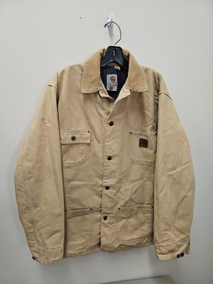 Vintage Carhartt Blanket Lined Chore Coat Medium C02WET Distressed