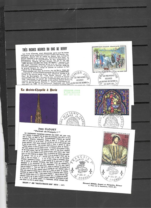 FRANCE COVERS CACHETS 1967 ART SPECIAL CANCELS LOT OF 6 VF #631