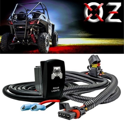 UTV Rear Lights On/Off Switch with Pulse Power Bus Bar Plug Wire Harness Polaris