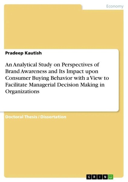 Pradeep Kautish | An Analytical Study On Perspectives Of Brand Awareness And...-image