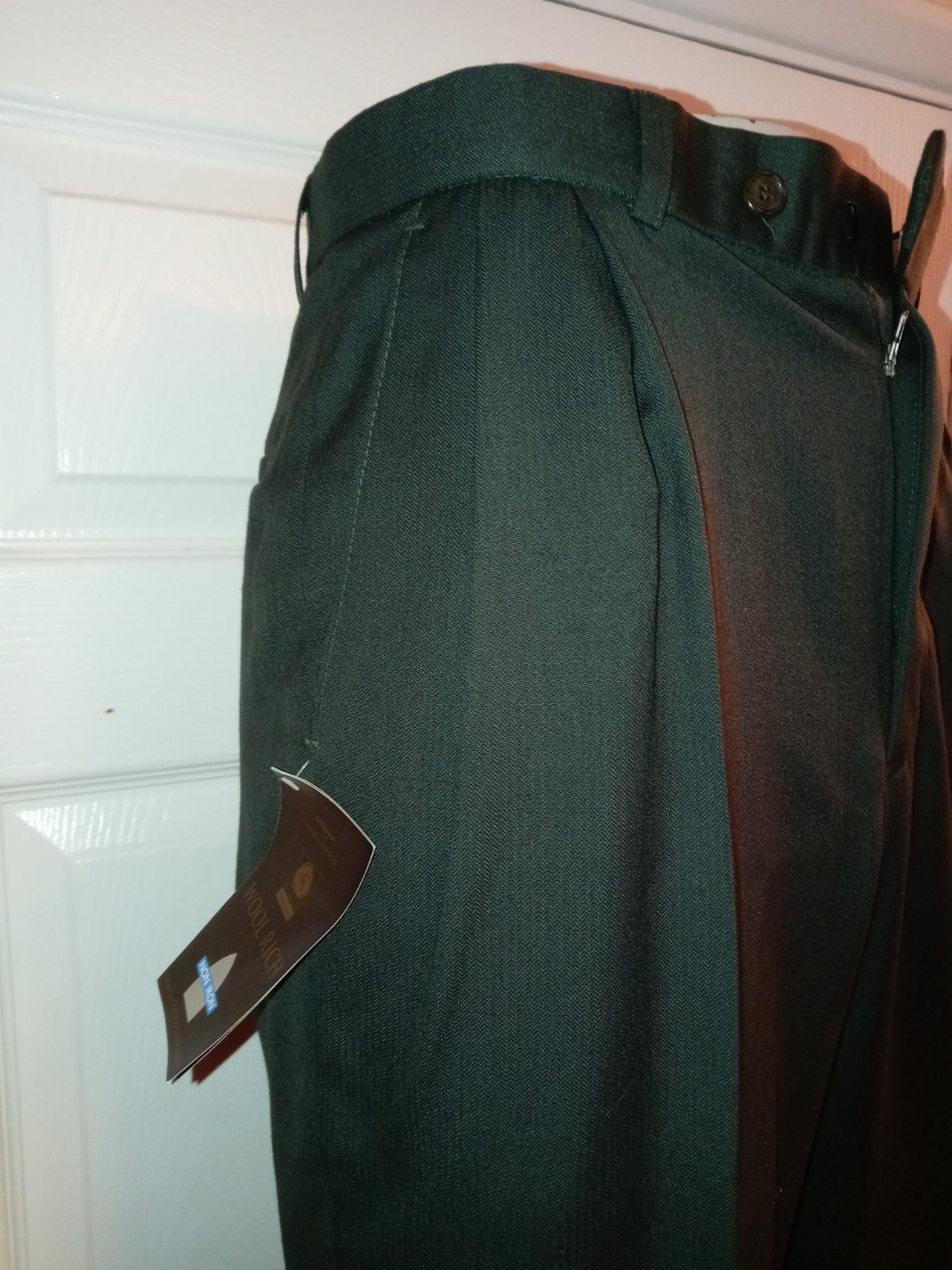 Rockabilly 1950's Style  Pegs -  50's - W30X L31 M&S trousers -Green NWT