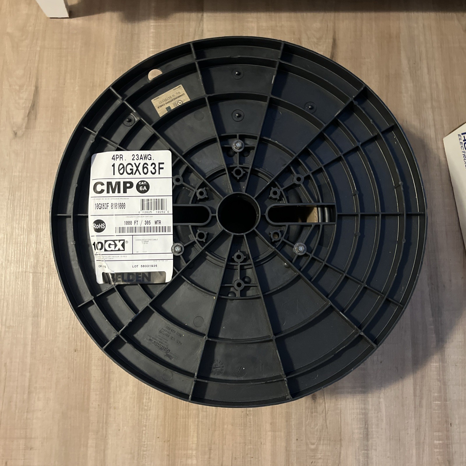 Belden 10GX63F 23/4P Bonded Pair F/UTP 625MHz Cat6A Cable 10GX CMP 1000 Foot