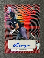 Lucas Ramirez 1/1 - 2023 Leaf Perfect Game #MA-LR1 Red Metal Prismatic AUTO