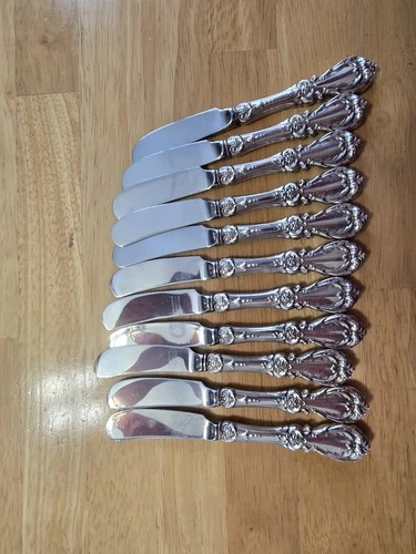 Reed & Barton Sterling Silver handles 11 butter knifes 6"
