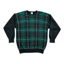 Vintage Clan Douglas Cashmere Plaid Tartan Sweater Men  s Large