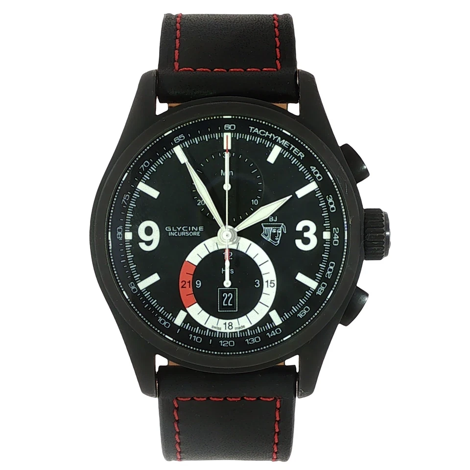 Glycine Incursore Black Jack 7750 Chronograph Ltd. Ed. 500 Stk. Papiere 12/2013 - Bild 1 von 4