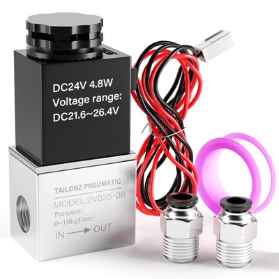 1/4 Inch Npt 24v 2 Position 2 Way Normally Closed Electric Solenoid Air Valve 2v
