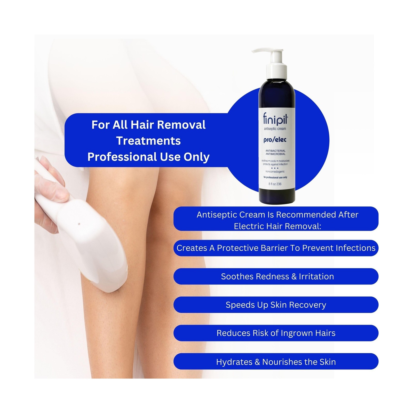 Finipil Pro Elec Antiseptic Cream, 8 Ounce 8 Fl Oz (Pack of 1) Fast Ship