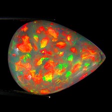 19.08Ct FULL MARK ! TERRIFIC SPARKLES RAINBOW 3D FLORAL HARLEQIN PATTERN OPAL