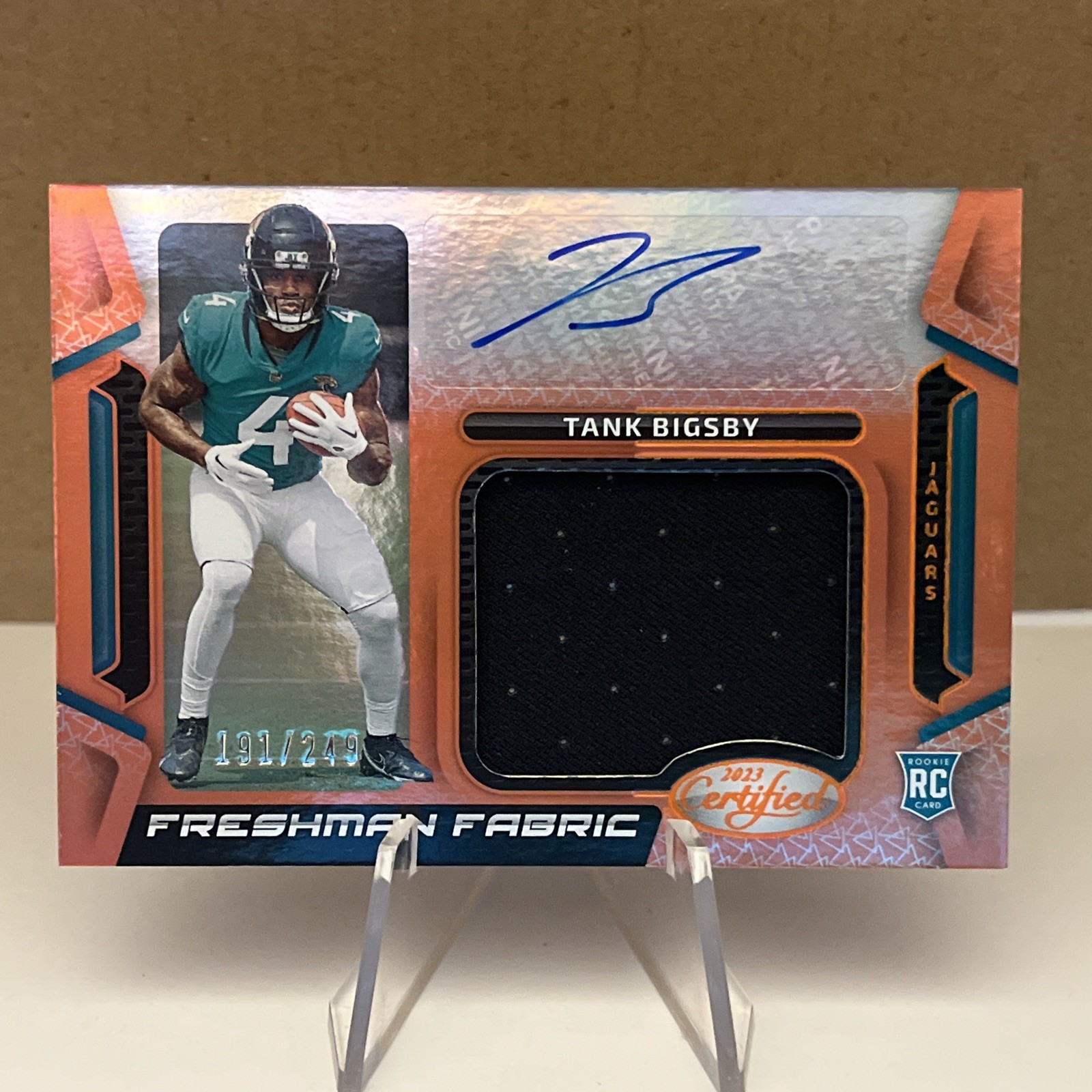 Tank Bigsby Panini Certified Freshman Fabric Mirror Signature #FFMS24 Orange Mirror