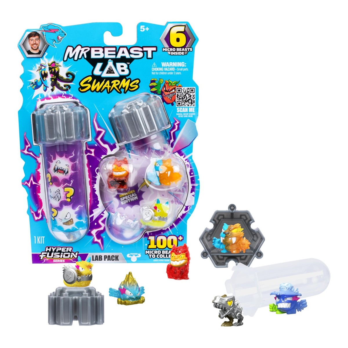 MrBeast Lab Swarms Series 3, Hyper Fusion Series, 6 Pack - 1 inch