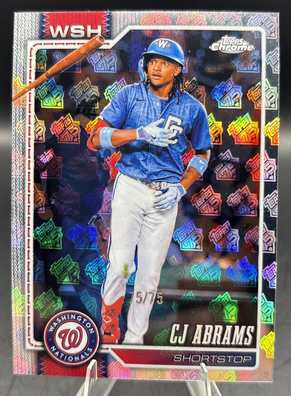 Topps Logog Topps Chrome 2026 CJ Abrams Topps 75 Logo Insert /75 Bookend #243 | eBay