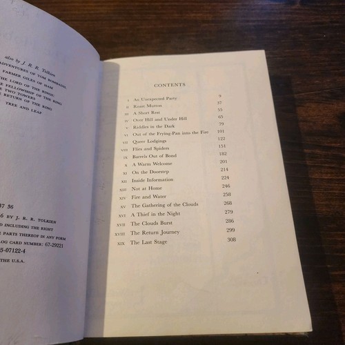 THE HOBBIT J.R.R. Tolkien HCDJ 1966 1ST Edition US Printing 36th Ed. Ex Libris - Imagen 13 de 24