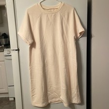 Madewell Women's Medium Make Weekends Knee Length 100% Cotton Sweater Dress Soft