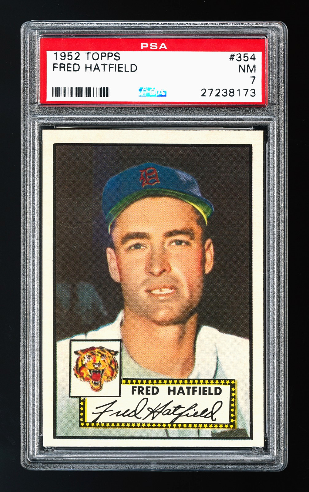 1952 Topps #354 Fred Hatfield PSA 7 with MINT corners!