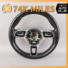 15-21 Porsche Macan 95b Cayenne 958 Steering Wheel W Paddle Shifters Oem 74k 15-21 Porsche Macan 95b Cayenne 958 Steering Wheel W Paddle Shifters Oem 74k