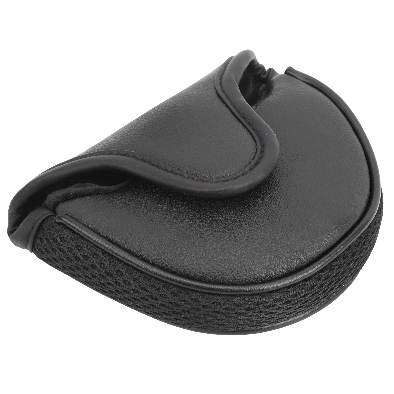 (Black) Putter Protection Covers Headcover Semicircle PU Leather Guard|