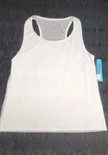 Body Wrappers Men's Racerback Pullover Sheer Mesh Back White SZ Large