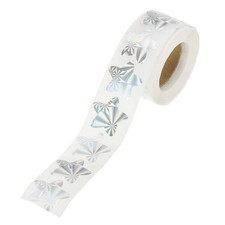 1 Inch Star Stickers Roll, 1 Roll/500 Pcs Laser Stars Labels Silver