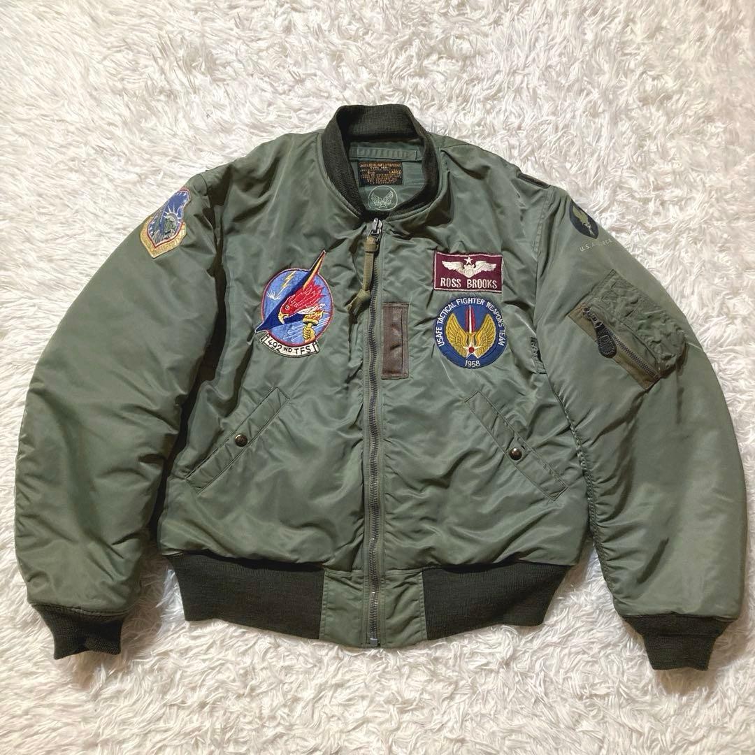 Buzz Ricksons MA1 Lion Patch Flight Jacket Good U… - image 1