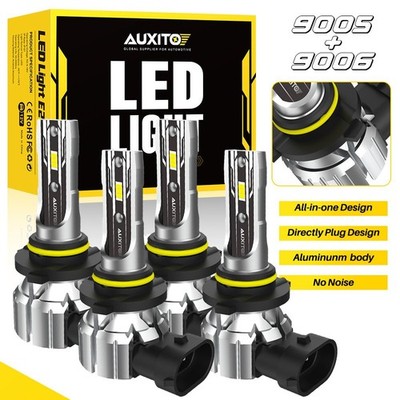 AUXITO 9005 + 9006 Combo LED Headlight Kit 220W 48000LM Hi/Lo Beam Bulbs 6500K