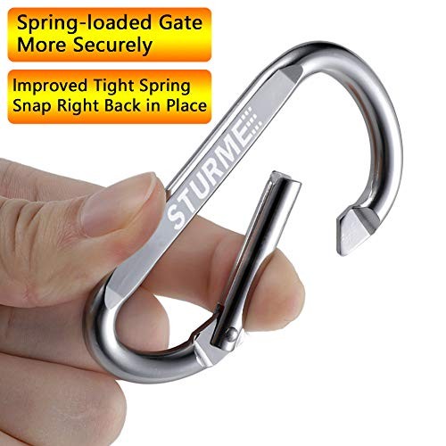  12pcs Carabiner Clip 3" Small Durable Carabiner Keychain Carabeaner Assorted - Bild 3 von 8