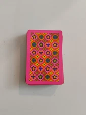 Vintage 1960s Pink Floral Quilt Playing Card Deck Retro Western Publishing Co