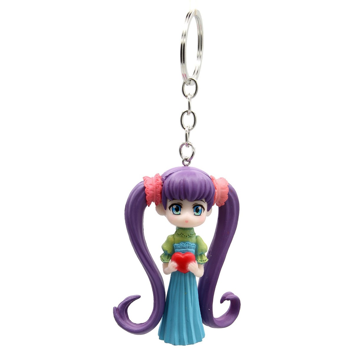 HATSUNE MIKU PURPLE HAIR Vocaloid 3 in. Keychain Action Figure