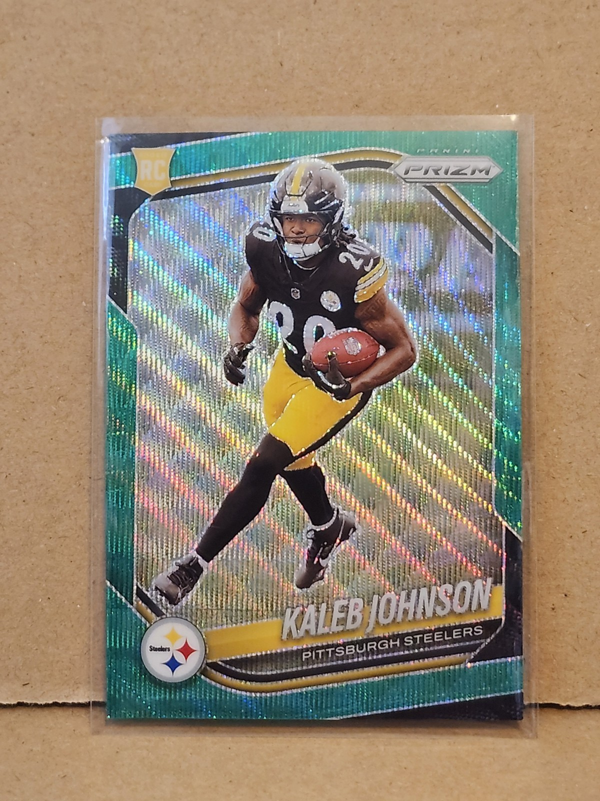 2025 Panini Prizm Green Wave Kaleb Johnson Green Wave #375 Pittsburgh Steelers