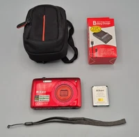 Nikon Coolpix S4200 Red Digital Compact Camera 16MP 6x Zoom Y2K TESTED Charger