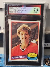 80-81 O-Pee-Chee Rod Langway Rookie KSA 7.5 🚨🚨🚨 Washington Capitals 