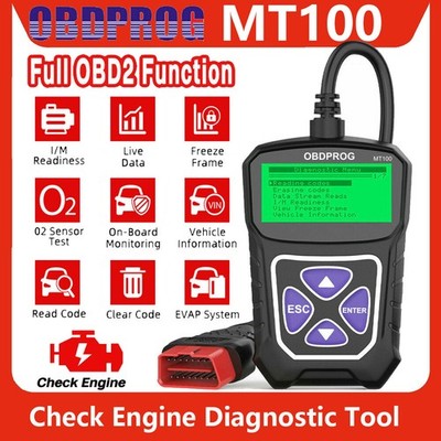 OBDPROG MT100 OBD2-Scanner, Automotortester, Autodiagnosegerät, mehrsprachig