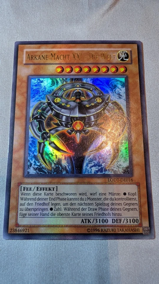 ARKANE MACHT XXI - DIE WELT - LODT-DE016 DEUTSCH Yu-Gi-Oh! CARD ULTRA RARE HOLO - Bild 1 von 2
