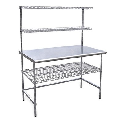 GRAINGER APPROVED 4UEN4 Workbench,SS,48'' W,30'' D 4UEN4