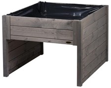 Grande Garage Robot Tosaerba in Legno Con Fioriera Inclusa Pellicola – Tosaerba 