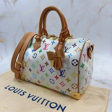 Borsa a mano Louis Vuitton X Takashi Murakami Speedy 25 Bandoulière bianca...