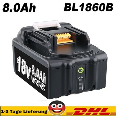 18V 8,0Ah Aeboren Akku 18V Li-Ion Akku für BL1860B BL1850B BL1830 Ersatz Akku