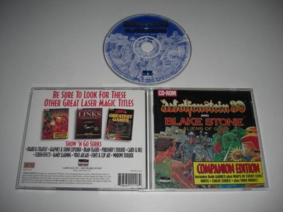 WOLFENSTEIN 3D & BLAKE STONE Aliens Of Gold Companion Edition PC CD Jewel Cased
