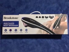 Brookstone Heating Therapeutic Deep Tissue Percussion Massager with 5 Heads NIB