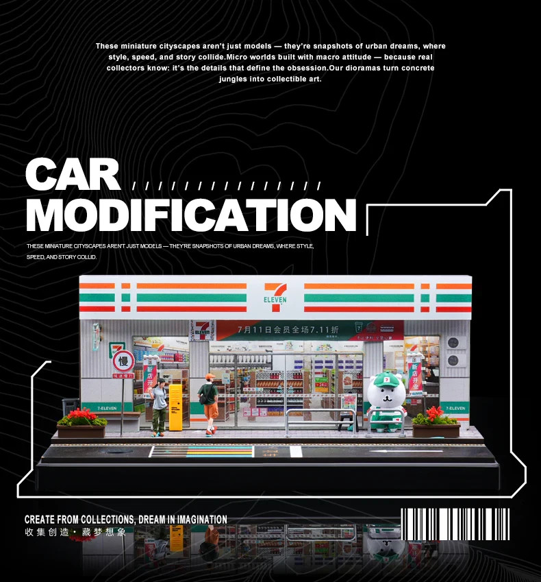 SHOU CANG JIA 1:64 7-Eleven Convenience Store Diorama | eBay