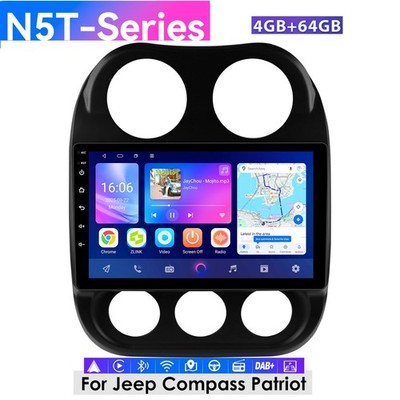 For Jeep Patriot/Compass 4+64GB 10.1''CarPlay Android 14 Car Stereo GPS Radio FM