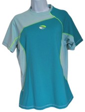 Bare Blue Short Sleeve Rash Guard 50 SPF Women's Size XL Surf Swim Shirt