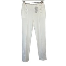 Fashion Nova Women's Medium Dress Pants White Sabrina Skinny Career Professional